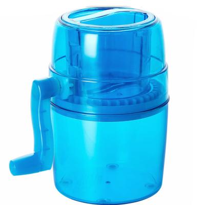 China Outdoor Plastic Blue Manual Hand Household Ice Crusher Ice Chopper For Kids for sale