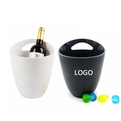 China Large 3.5L 3.3L Bar Ice Cube Beer Champagne Transitional Black Blue White Ice Bucket for sale