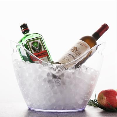 China 3.5L 5L 8L Custom Transitional Storage Tub Large Acrylic Clear Plastic Ice Bucket for sale