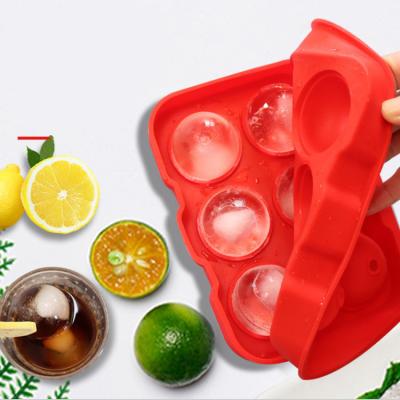 China Sustainable 6 Grid Food Grade Silicone Ice Ball Mold Ice Cube Maker for sale