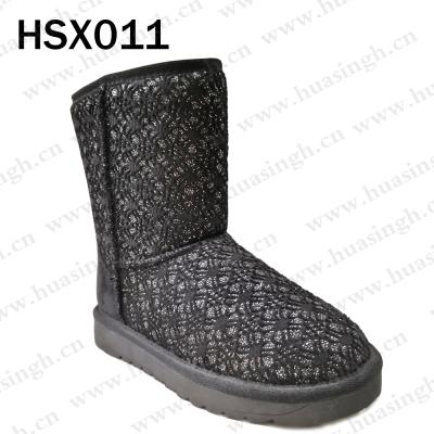 China Real Warm Wool Striping TX,Chile Market Popular Fashion Women Snow Boots Thick Plush Anti-Cold Casual Snow Boots HSX011 for sale