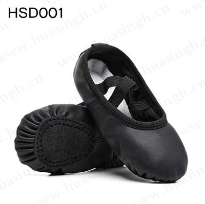 China ZK, Durable Professional Non-slip Leather Unique Comfortable Dance Shoes HSD001 5-10 Black Color Ballet Shoes for sale