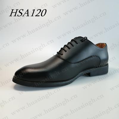 China Comfortable Insole CSY, Business EVA+mesh Fabric Occasion Pointed Toe Lace Up Elegant Style Shoes Comfortable Anti-Wrinkle Genuine Leather Office Meeting Shoes HSA120 for sale