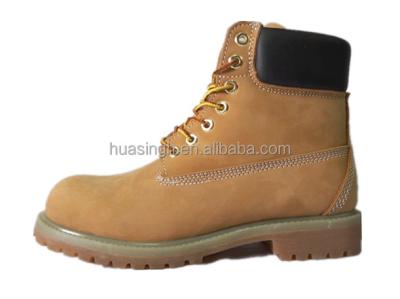 China Original brand name steel nubuck steel toe safety work leather boots/shoes for UK market for sale