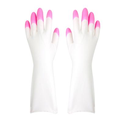 China Waterproof Household Cleaning Latex Gloves Kitchen Dishes Household Gloves for sale