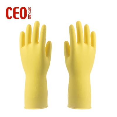 China Waterproof Kitchen Wash Dish Cleaning Gloves Waterproof Household Latex Rubber Gloves for sale