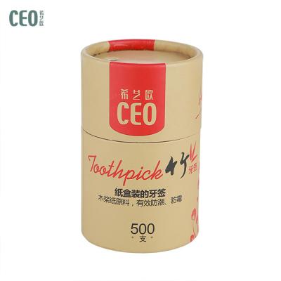 China Disposable China Cardboard Box Wrapped Disposable Dental Bamboo Toothpick for sale