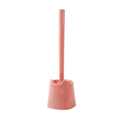 China Sustainable Toilet Brush Plastic Round Cleaner Bathroom Cleaning Brush With Handle for sale