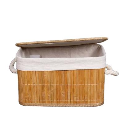 China Hot Selling Good Quality Sustainable Storage Baskets Laundry Baskets Bamboo Storage Boxes Bread Baskets for sale