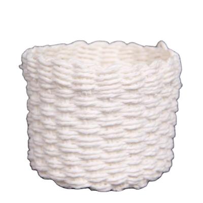 China Original Size Cotton Rope Collapsible Laundry Eco Material Sustainable Type Hamper for sale