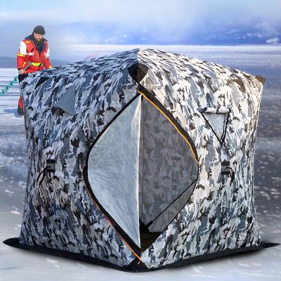 China Factory Price Outdoor Ice Fishing Outdoor Winter Fishing Tent Series Portable Ice Shelter Camping Cube Tent For Sale for sale