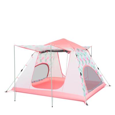 China Extended Type High Quality Custom 3-4 Person Camping Tent Picnic Outdoor Durable Automatic Tent Fast Delivery for sale