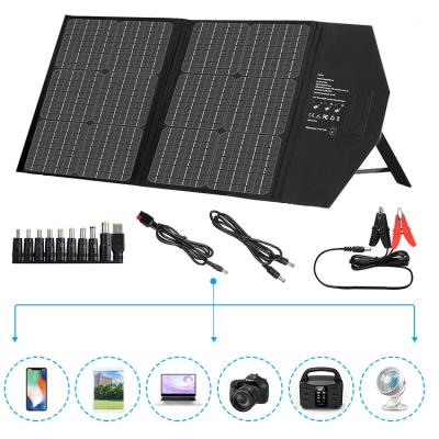 China 40W Portable Solar Bag Folding Energy Storage Supporting 18v Dual USB Monocrystalline Silicon Solar Panel Photovoltaic Cell SFZD-40B for sale