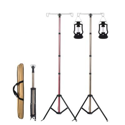 China Four-Secation telescopic outdoor ultra-light style camping lamp holder camping lantern holding bracket for sale