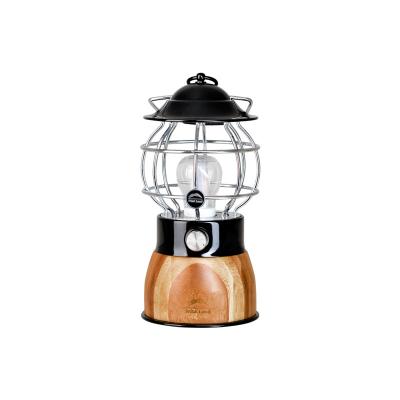 China Multifunctional Outdoor Camping LED Lantern Garden Style Vintage USB Chargeable Camping Lights with Built-in Handle Battery Lantern for sale