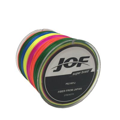 China Strong Strength 300m 8X 8 Strands Braided Coated Fishing Lines High Tensile PE Braid Fishing Line Many Sizes Available for sale