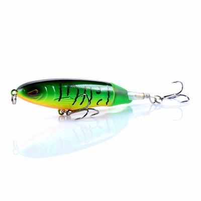 China Hot Selling 100mm 13.3g ABS Hard Fishing Spinning Pencil Lures With Top Propeller Water Plastic Fishing Lures PESCA Groundbaits for sale