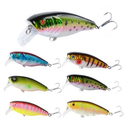 China ABS New Arrival 6 Color Minnow Fishing Lures 80mm Tongue 14g Hard Plastic Minnow Baits for sale