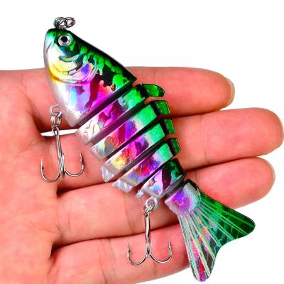 China ABS New Arrival Colorful 15g Segment 95mm Hard Plastic Seven Fishing Lures Saltwater Trolling Lures for sale