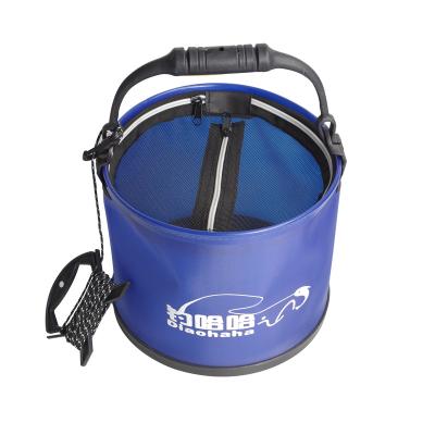 China Wholesale Price UNIVERSAL 13L Around EVA Portable Folding Water Bucket Fishing Buckets Collapsible Foldable for Household Home Camping for sale