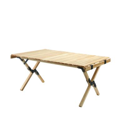 China Other Foldable Outdoor Portable Omelet Table Picnic Table Camping Solid Wood Dining Table for sale