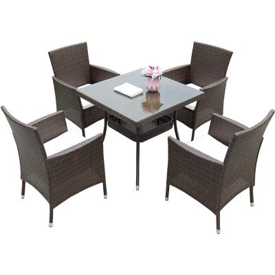 China Other Combination Modern Patio Cafe Table Chair Outdoor Garden Sets Furniture Aluminum Luxury Rattan Wicker Restaurant Furniture for sale