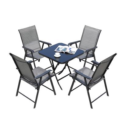 China Other Leisure Folding Portable Garden Outdoor Chair Dining Furniture Set Table And Chair Outdoor Patio Furniture 80*80cm Table for sale