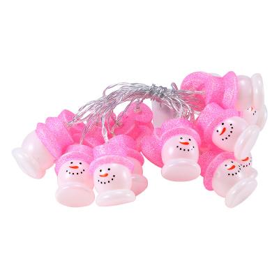 China Hot Selling Portable/Energy Saving PVC Christmas Snowman LED Light Strings Creative Snowman Decoration LED Lights for sale