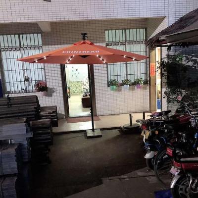 China Sunshade Factory Cheap Price LED Solar Umbrella Garden Parasol for sale