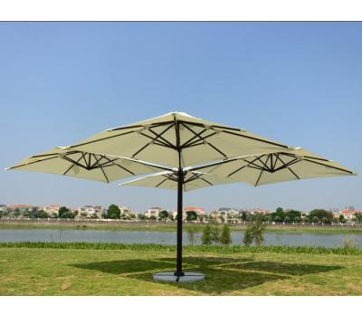 China China Outdoor Large Sunshade Four Head Roman Umbrella Luxury Parasol for sale