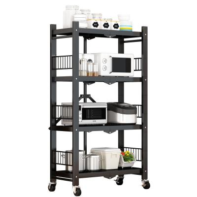 China Modern Heavy Duty Kitchen Storage Iron Racks 3 Layers Wire Shelving Stainless Steel For Factory Home Use for sale