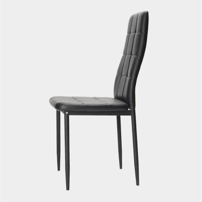 China PU Seat And Back Home Furniture Popular Morden Design Leather Chairs With Metal Legs for sale