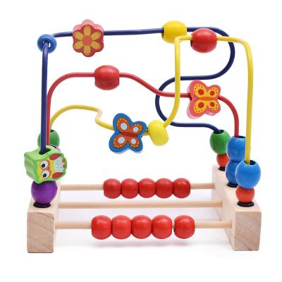 China Cartoon Wooden Toy Creative Educational Toys Children's Early Education Toys Around Beads Boys And Girls for sale