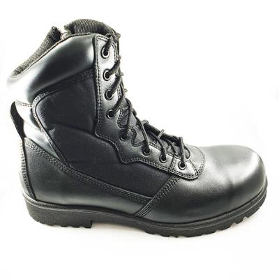 China Army Military Boots Uppers Army Navy Military Material Combat Only Good And Superior 1100d Police Tactical Cloth Leather Black Boots for sale