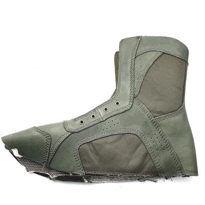 China Security Guard Military Soldier Combat Drops Suede Leather Fabric Safety Nylon Boots Upper for sale