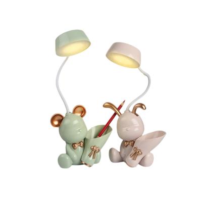 China USB Switch Night Light Exquisite Children's Gifts Reading Light Bear and Desk Lamp Pencil Sharpener Usb Rechargeable Battery Rabbit Led Night Light for sale