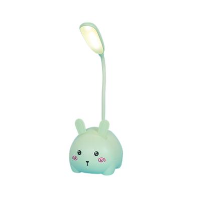 China USB Switch Night Light Environmental Protection Cartoon Rabbit Mobile Phone Holder Led Table Lamp Pen Holder USB Rechargeable Battery Night Light for sale