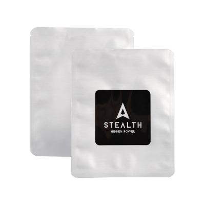 China Custom Logo Sealed Foil Bag Zipper Pure Aluminum Silver Microwavable Aseptic Food Vacuum Stand Up Pouch Bags With Food Packaging for sale