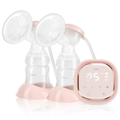 China Hot selling BPA free double product anti-backflow design silicone electric breast milk pump with pp bottles for sale