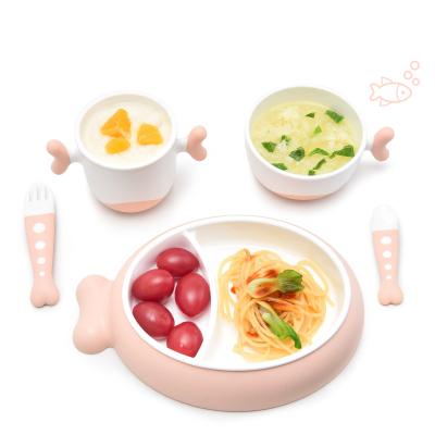 China BPA Free Baby Feeding Particles PP Food Grade Microwave Baby Suction Bowl Set for sale