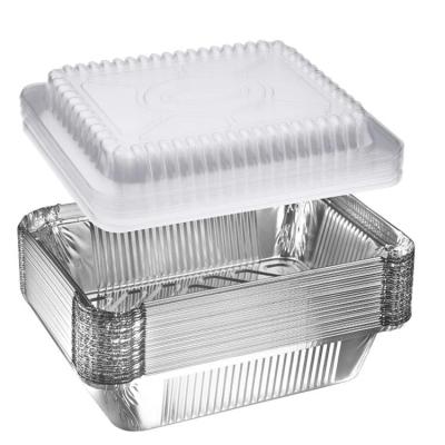 China Commercial Takeaway Disposable Safety Tin Shop Bowl Aluminum Foil Wrapping Aluminum Foil Lunch Box With Cover for sale