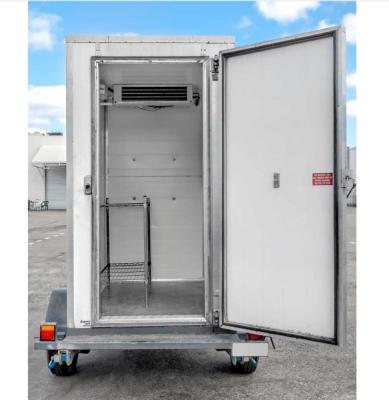 China food industry fiberglass mobile cold room/mobile cold trailer for food meat milk for sale