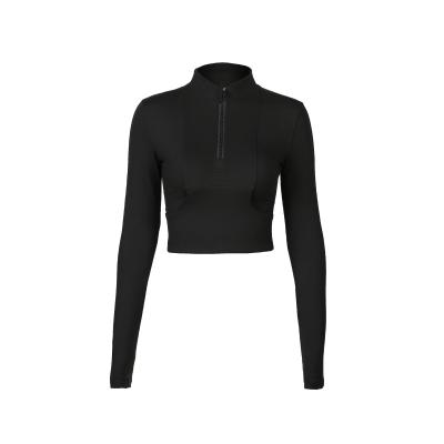 China Viable Dropshipping Sports New Yoga Jacket Slimming Quick Dry Breathable Sports Jacket With Zipper Fitness Running for sale