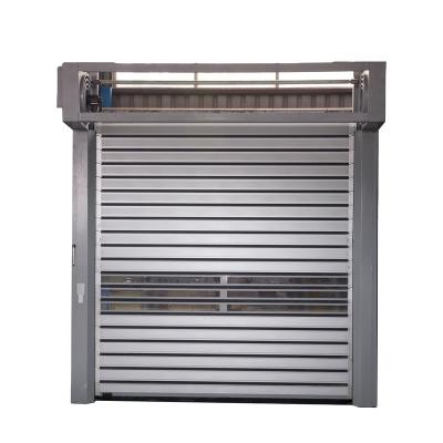 China Intelligent Modern High Speed ​​Turbine Automatic Compound Polymer Thermal Insulation Aluminum Alloy Fast Rolling Door for sale