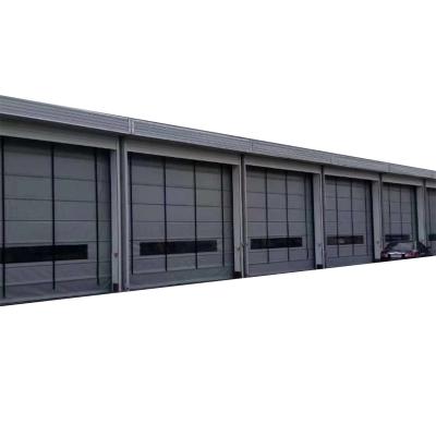 China High Speed ​​Industrial Stacking Vertical Flexible Upward Factory Outlet Door Windproof Garage Stacking Door for sale