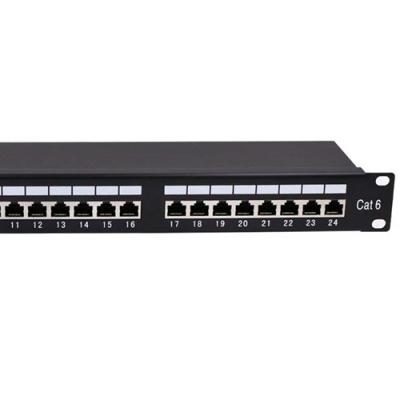 China Network Cabling System 24 FTP Cat6 Port Patch Panel , Compatible With Cat6 Cabling , 1U 19