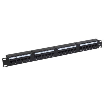 China UTP Cat6 Network Cabling System Patch Panel, 24 Left, Compatible with Cat5e/6 Cabling, 1U 19