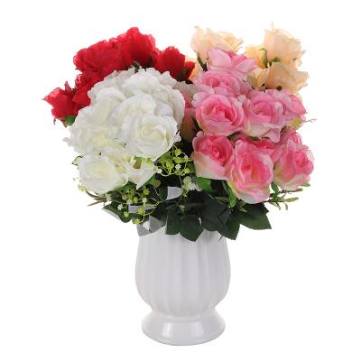 China MX-1107 Single Touch Natural Artificial Wedding Flowers Rose Silk Flowers Real Touch Rose Flower for sale