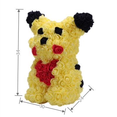 China 40CM Party PE simulation Pikachu Rose Pikachu Christmas Small Gift Immortal Flower Pikachu for sale