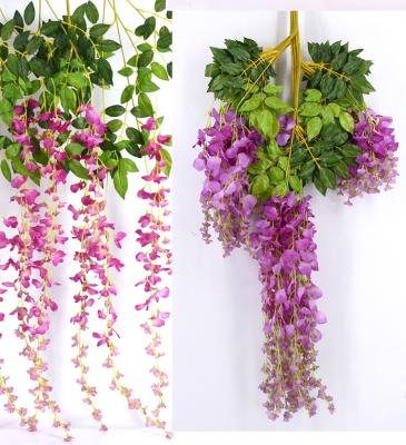 China Fashional Luxury Wisteria Tree Hanging Artificial Flowers Wisteria For Wedding Events for sale